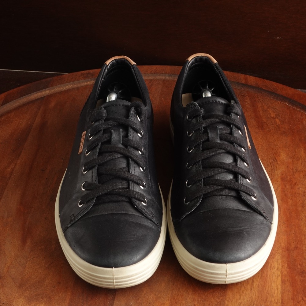 Ecco Sneakers Mens Size EU 41 US 7-7.5 BLK Soft 7 Comfort Leather Walking Shoes - Picture 2 of 16